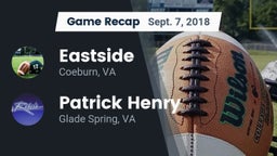 Recap: Eastside  vs. Patrick Henry  2018