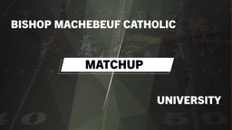 Matchup: Bishop Machebeuf vs. University  2016