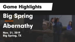 Big Spring  vs Abernathy  Game Highlights - Nov. 21, 2019