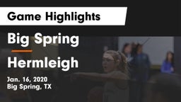 Big Spring  vs Hermleigh  Game Highlights - Jan. 16, 2020