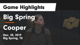 Big Spring  vs Cooper  Game Highlights - Dec. 20, 2019