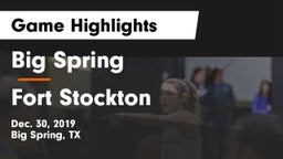 Big Spring  vs Fort Stockton  Game Highlights - Dec. 30, 2019
