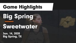 Big Spring  vs Sweetwater  Game Highlights - Jan. 14, 2020