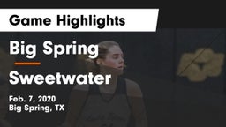 Big Spring  vs Sweetwater  Game Highlights - Feb. 7, 2020