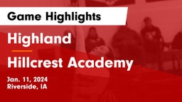 Highland  vs Hillcrest Academy  Game Highlights - Jan. 11, 2024