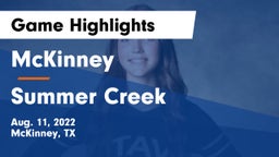 McKinney  vs Summer Creek  Game Highlights - Aug. 11, 2022