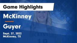 McKinney  vs Guyer  Game Highlights - Sept. 27, 2022