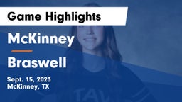 McKinney  vs Braswell  Game Highlights - Sept. 15, 2023