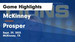 McKinney  vs Prosper  Game Highlights - Sept. 29, 2023