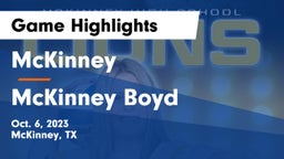McKinney  vs McKinney Boyd  Game Highlights - Oct. 6, 2023