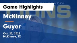 McKinney  vs Guyer  Game Highlights - Oct. 20, 2023