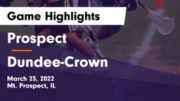 Prospect  vs Dundee-Crown  Game Highlights - March 23, 2022