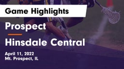 Prospect  vs Hinsdale Central  Game Highlights - April 11, 2022