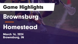 Brownsburg  vs Homestead  Game Highlights - March 16, 2024