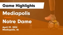 Mediapolis  vs Notre Dame  Game Highlights - April 29, 2024