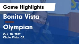 Bonita Vista  vs Olympian Game Highlights - Oct. 20, 2022