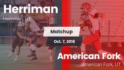 Matchup: Herriman vs. American Fork  2016