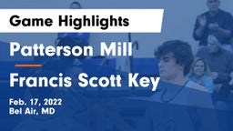 Patterson Mill  vs Francis Scott Key  Game Highlights - Feb. 17, 2022