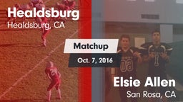 Matchup: Healdsburg High vs. Elsie Allen  2016