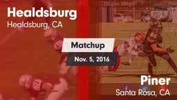 Matchup: Healdsburg High vs. Piner  2016