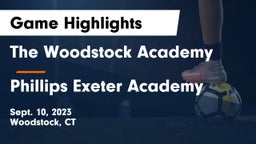 The Woodstock Academy vs Phillips Exeter Academy Game Highlights - Sept. 10, 2023