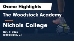 The Woodstock Academy vs Nichols College Game Highlights - Oct. 9, 2023