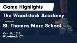 The Woodstock Academy vs St. Thomas More School Game Highlights - Oct. 17, 2023