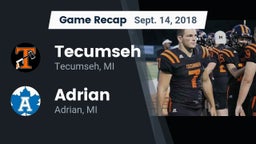 Recap: Tecumseh  vs. Adrian  2018