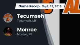 Recap: Tecumseh  vs. Monroe  2019
