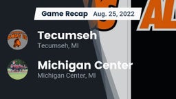 Recap: Tecumseh  vs. Michigan Center  2022
