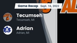 Recap: Tecumseh  vs. Adrian  2022