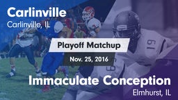Matchup: Carlinville High vs. Immaculate Conception  2016
