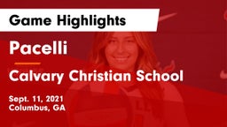 Pacelli  vs Calvary Christian School Game Highlights - Sept. 11, 2021