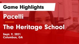 Pacelli  vs The Heritage School Game Highlights - Sept. 9, 2021