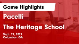 Pacelli  vs The Heritage School Game Highlights - Sept. 21, 2021