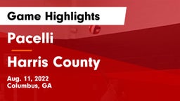Pacelli  vs Harris County  Game Highlights - Aug. 11, 2022