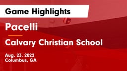 Pacelli  vs Calvary Christian School Game Highlights - Aug. 23, 2022