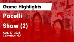 Pacelli  vs Shaw (2) Game Highlights - Aug. 27, 2022