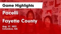 Pacelli  vs Fayette County  Game Highlights - Aug. 27, 2022