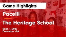 Pacelli  vs The Heritage School Game Highlights - Sept. 1, 2022