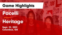 Pacelli  vs Heritage Game Highlights - Sept. 22, 2022