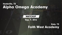 Matchup: Alpha Omega Academy vs. Faith West Academy  2016