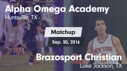 Matchup: Alpha Omega Academy vs. Brazosport Christian  2016