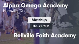 Matchup: Alpha Omega Academy vs. Bellville Faith Academy 2016