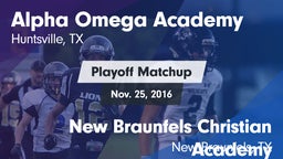Matchup: Alpha Omega Academy vs. New Braunfels Christian Academy  2016
