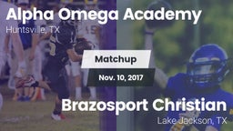 Matchup: Alpha Omega Academy vs. Brazosport Christian  2017