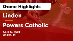 Linden  vs Powers Catholic  Game Highlights - April 16, 2024