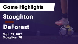 Stoughton  vs DeForest  Game Highlights - Sept. 23, 2022
