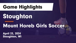 Stoughton  vs Mount Horeb Girls Soccer Game Highlights - April 23, 2024