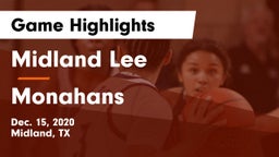 Midland Lee  vs Monahans  Game Highlights - Dec. 15, 2020